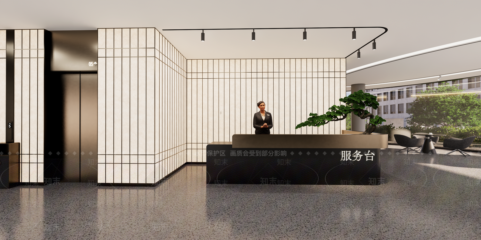 新中式禅意其他学校空间SU模型下载【ID:1204572669】