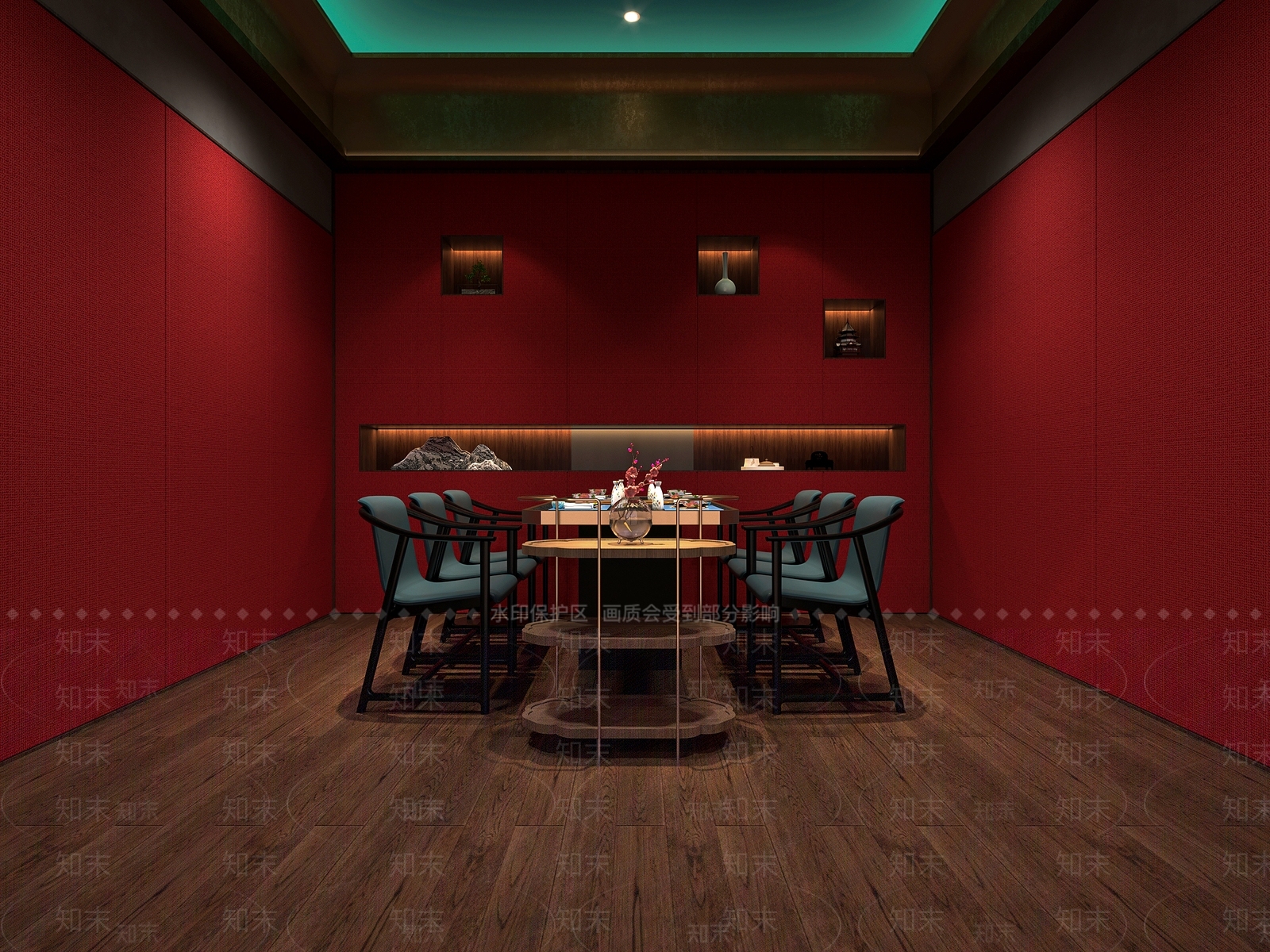 新中式中式火锅店3D模型下载【ID:1204573056】