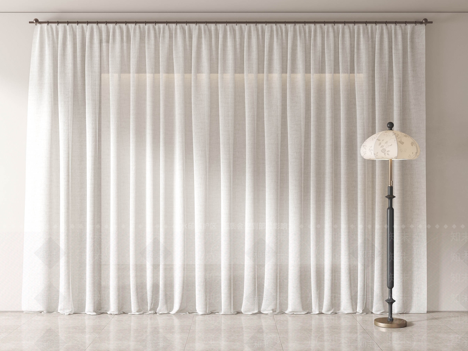 现代窗帘SU模型下载【ID:1204573018】