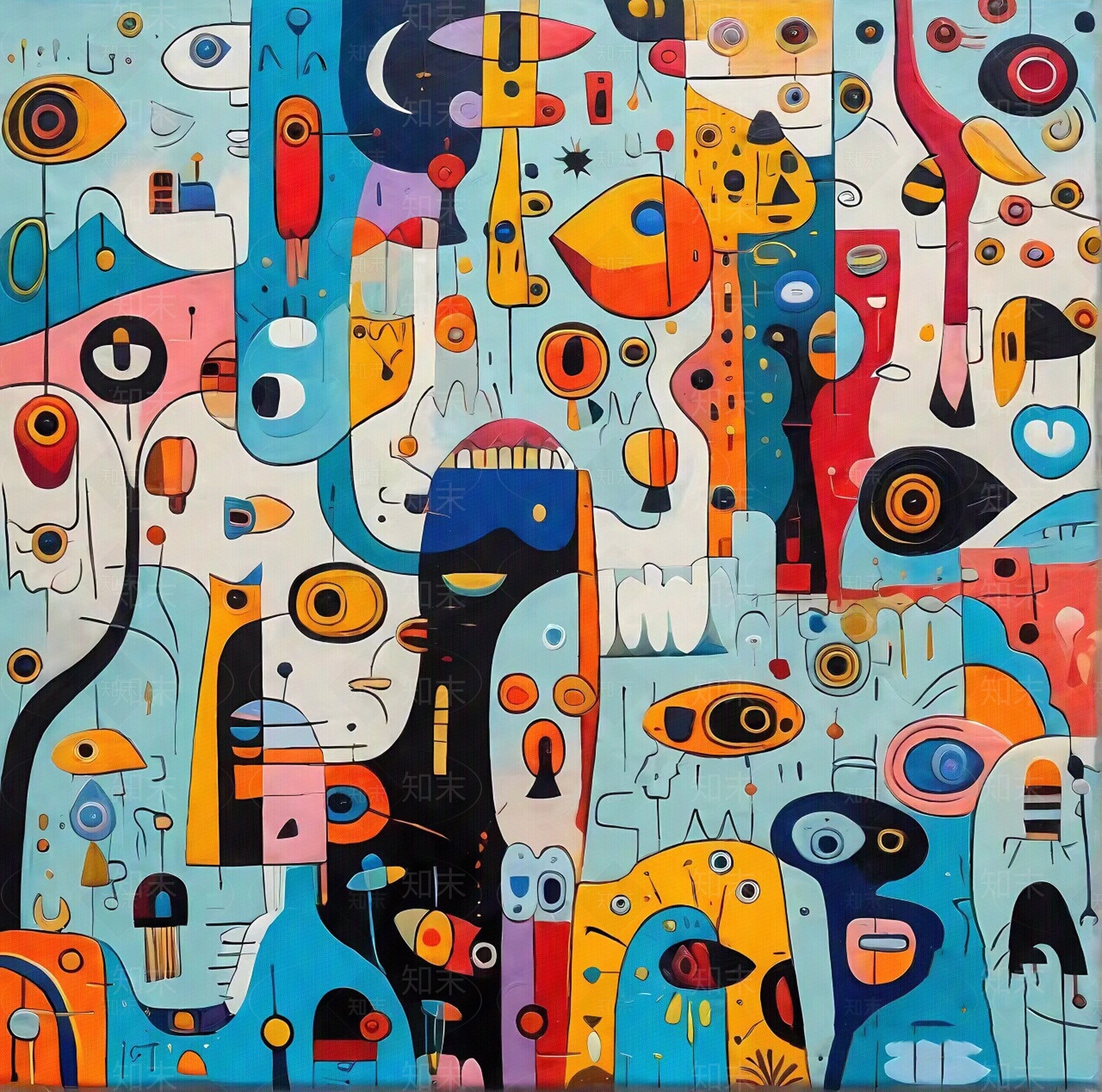 现代简约抽象画贴图下载【ID:1204578522】