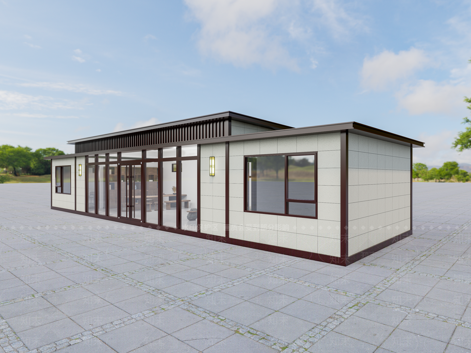 现代风格建筑SU模型下载【ID:1204587269】