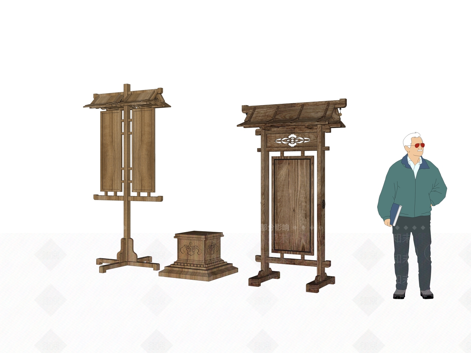 复古日式其他户外家具SU模型下载【ID:1204591899】