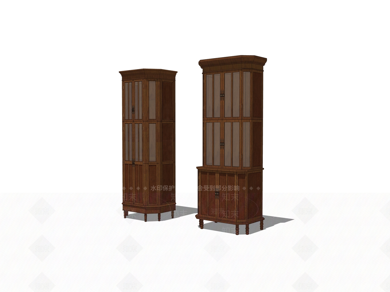 欧式中古书柜SU模型下载【ID:1204626363】