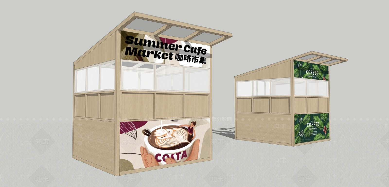 售卖亭SU模型下载【ID:1204594150】
