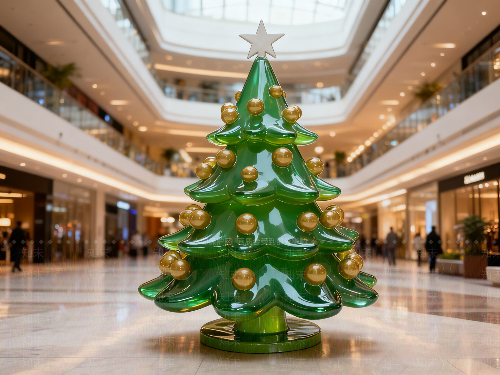 现代圣诞树SU模型下载【ID:1204594299】