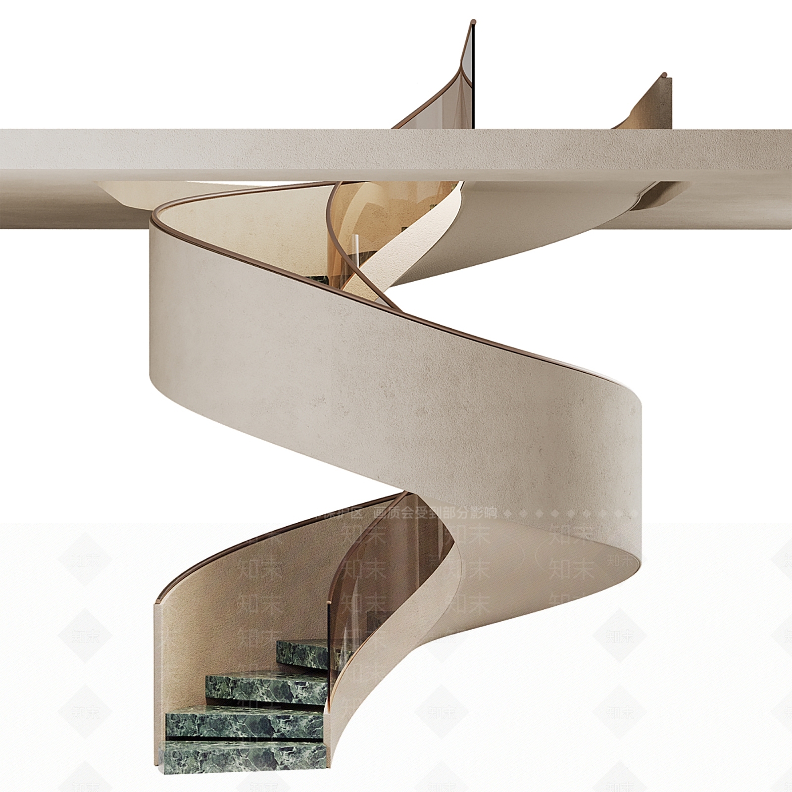 现代旋转楼梯3D模型下载【ID:1204594359】