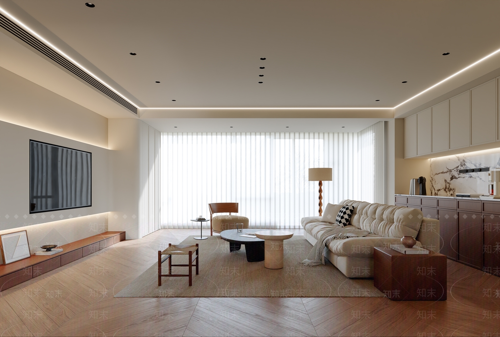 中古奶油客餐厅3D模型下载【ID:1204596351】