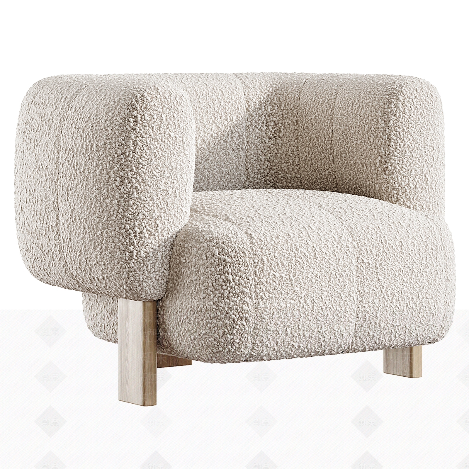 现代单人沙发3D模型下载【ID:1204596211】