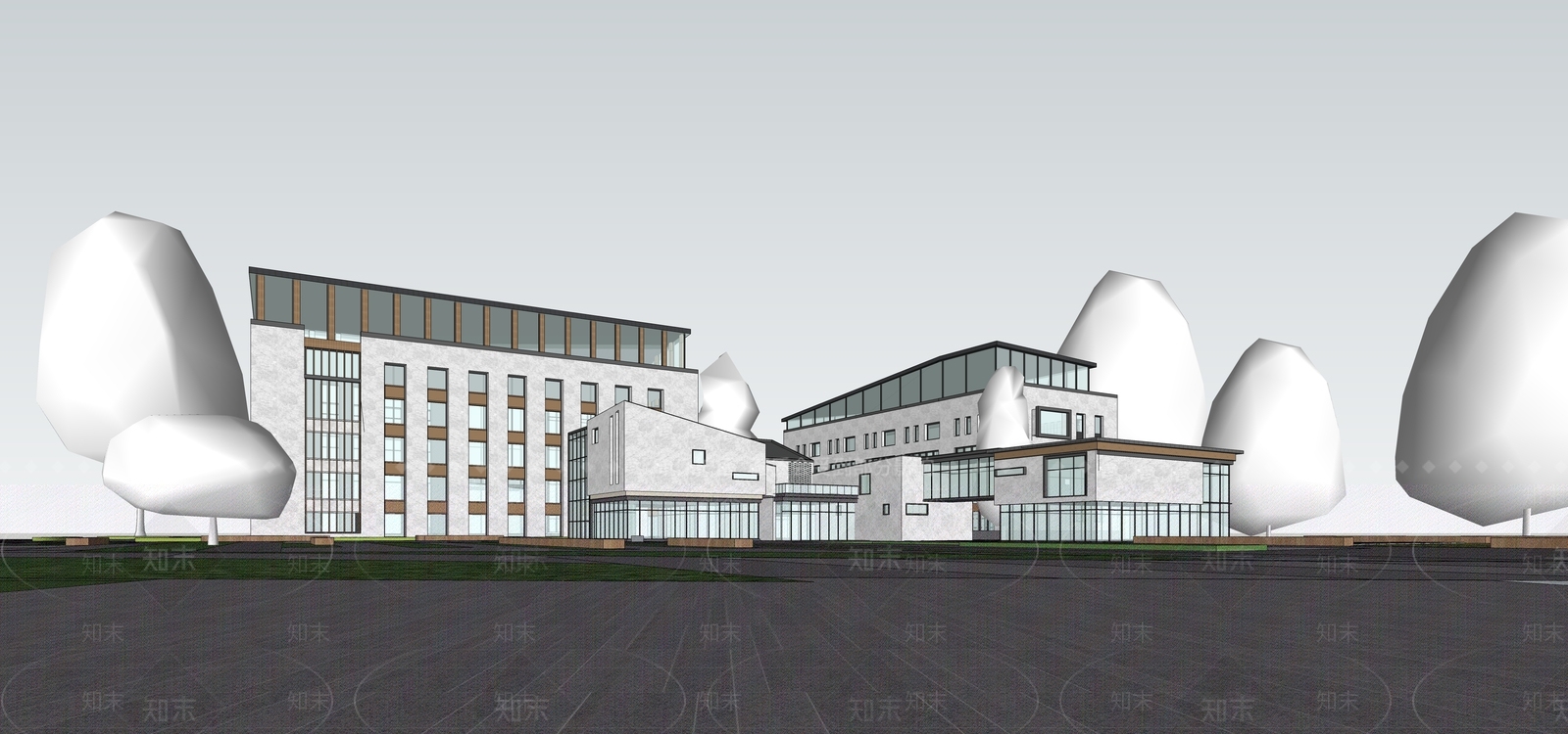 新中式现代其他公共建筑SU模型下载【ID:1204597951】