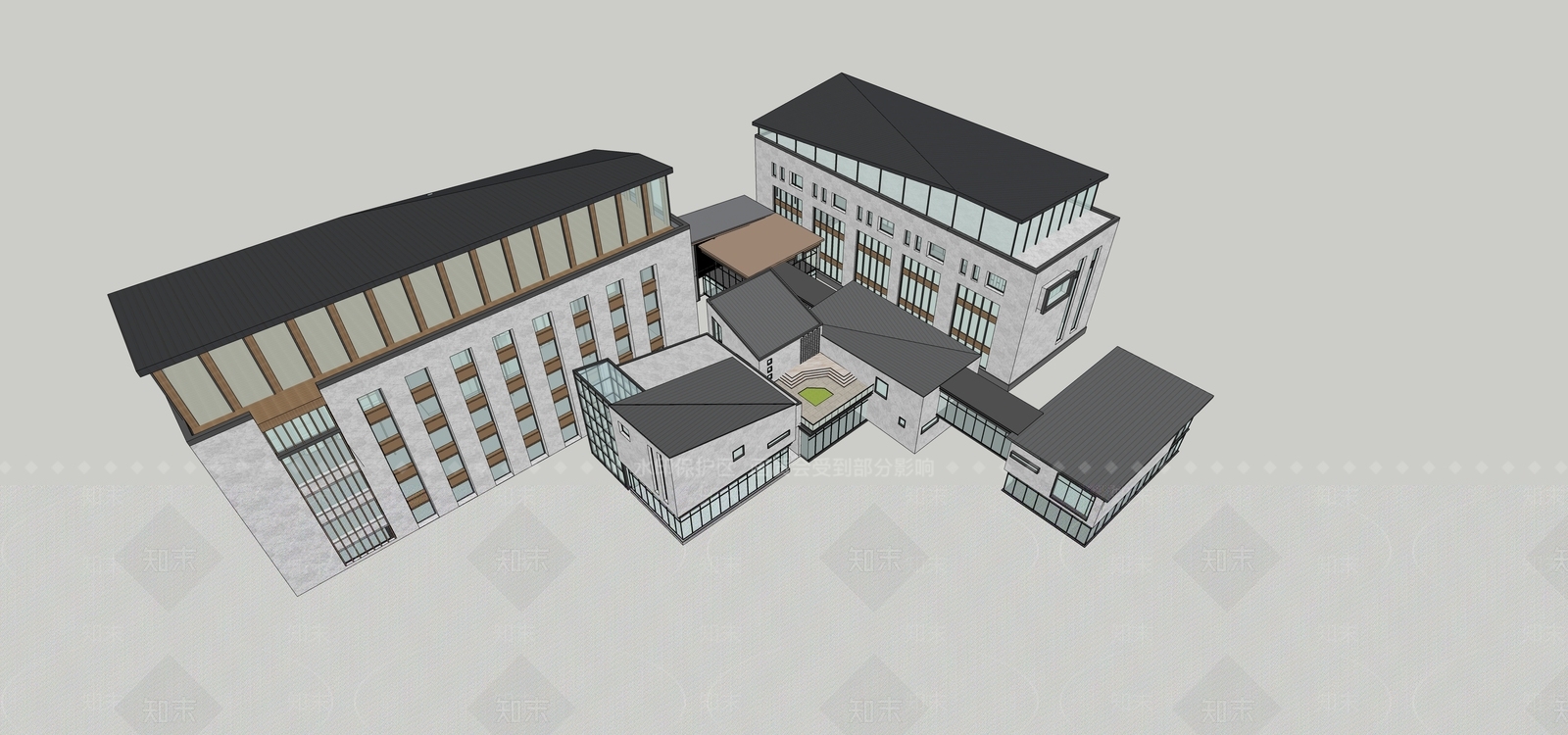 新中式现代其他公共建筑SU模型下载【ID:1204597951】