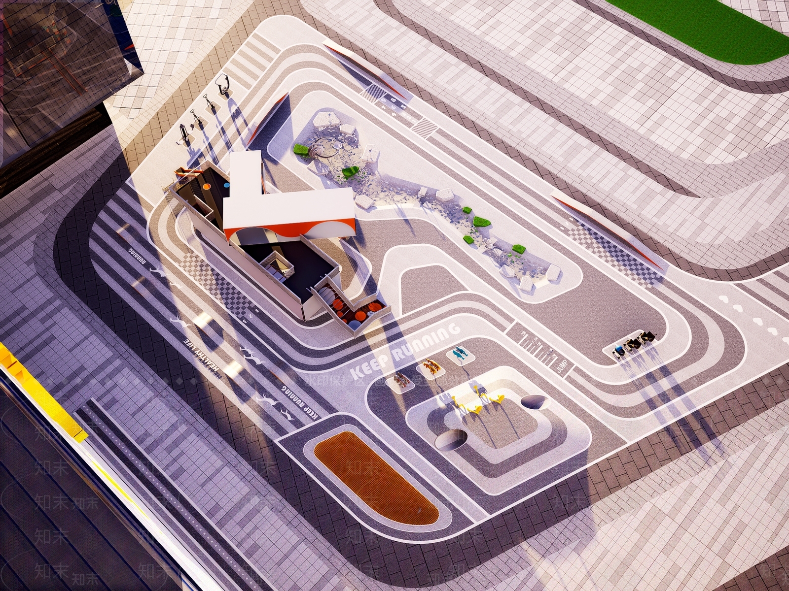 现代儿童游乐空间SU模型下载【ID:1204600511】