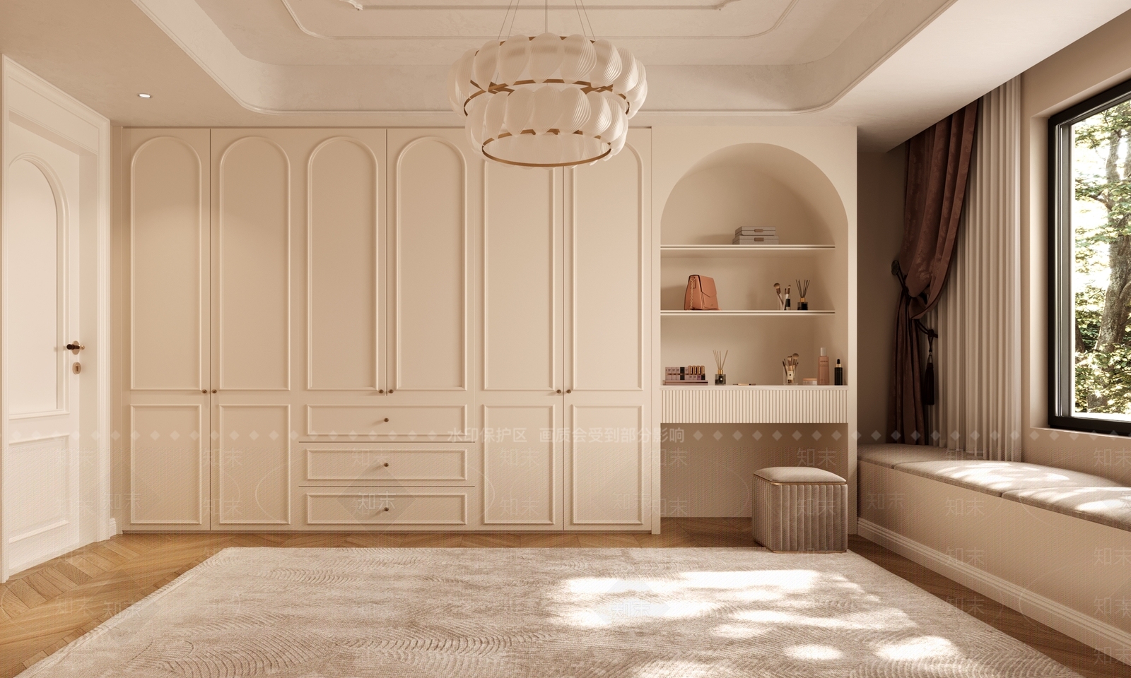 法式欧式衣柜3D模型下载【ID:1204600838】