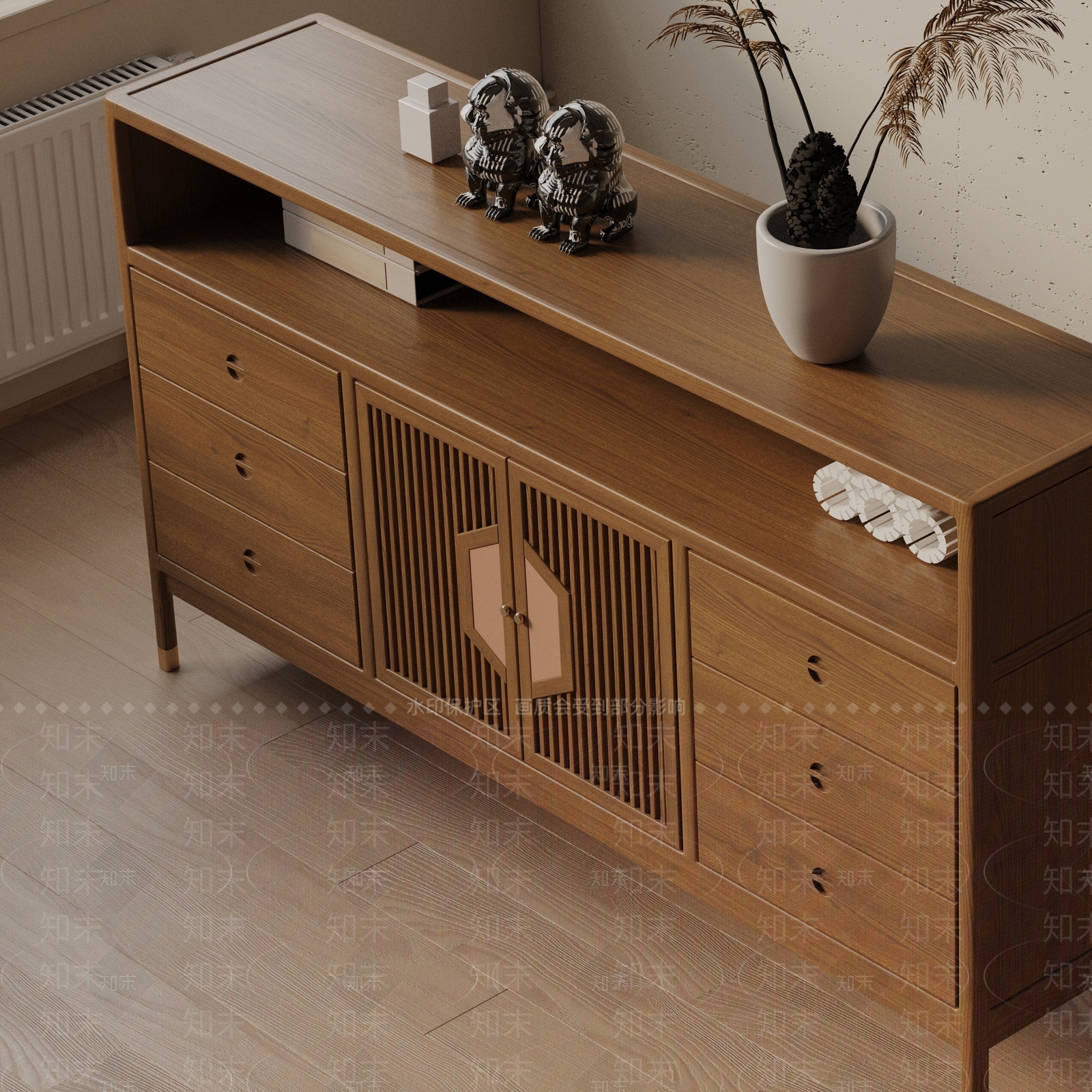 现代玄关柜3D模型下载【ID:1204605157】