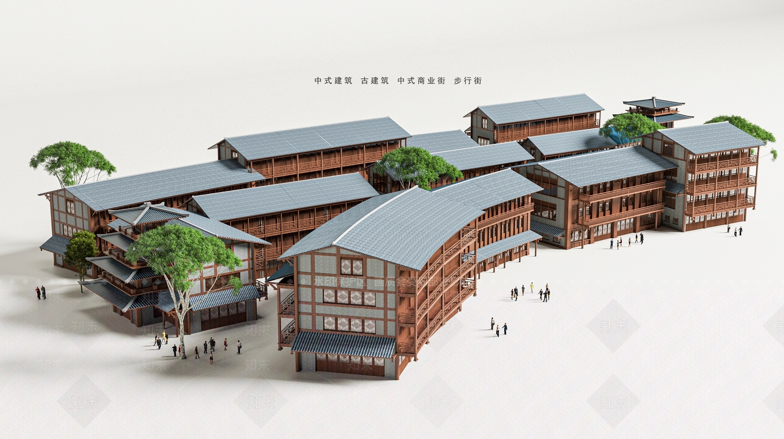 中式新中式古建3D模型下载【ID:1204605761】