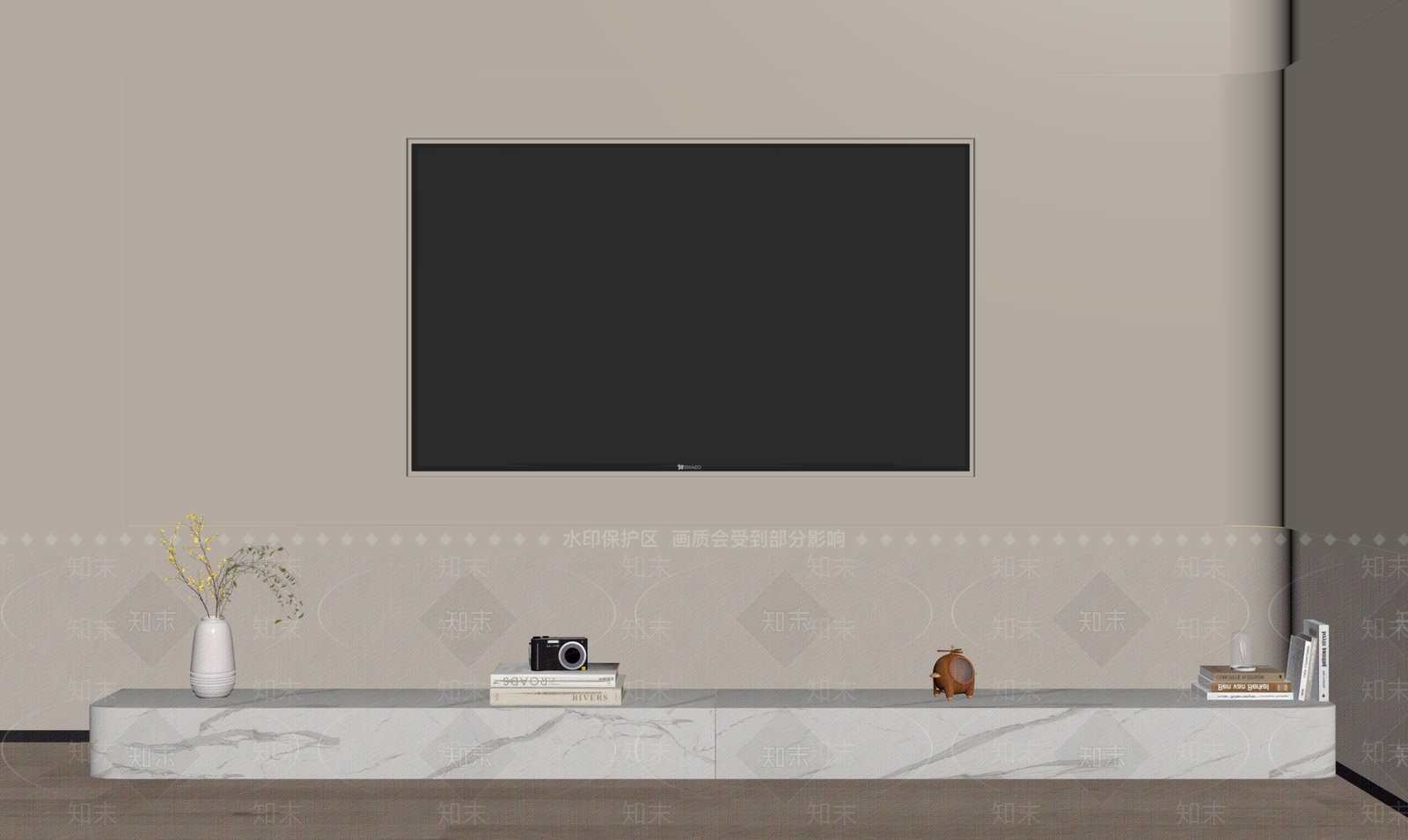 现代轻奢电视柜SU模型下载【ID:1204607125】