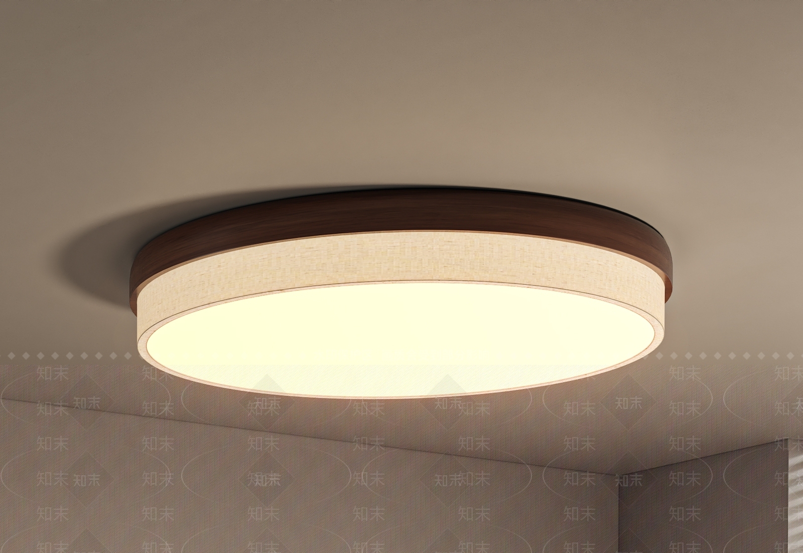 中古侘寂吸顶灯SU模型下载【ID:1204607119】