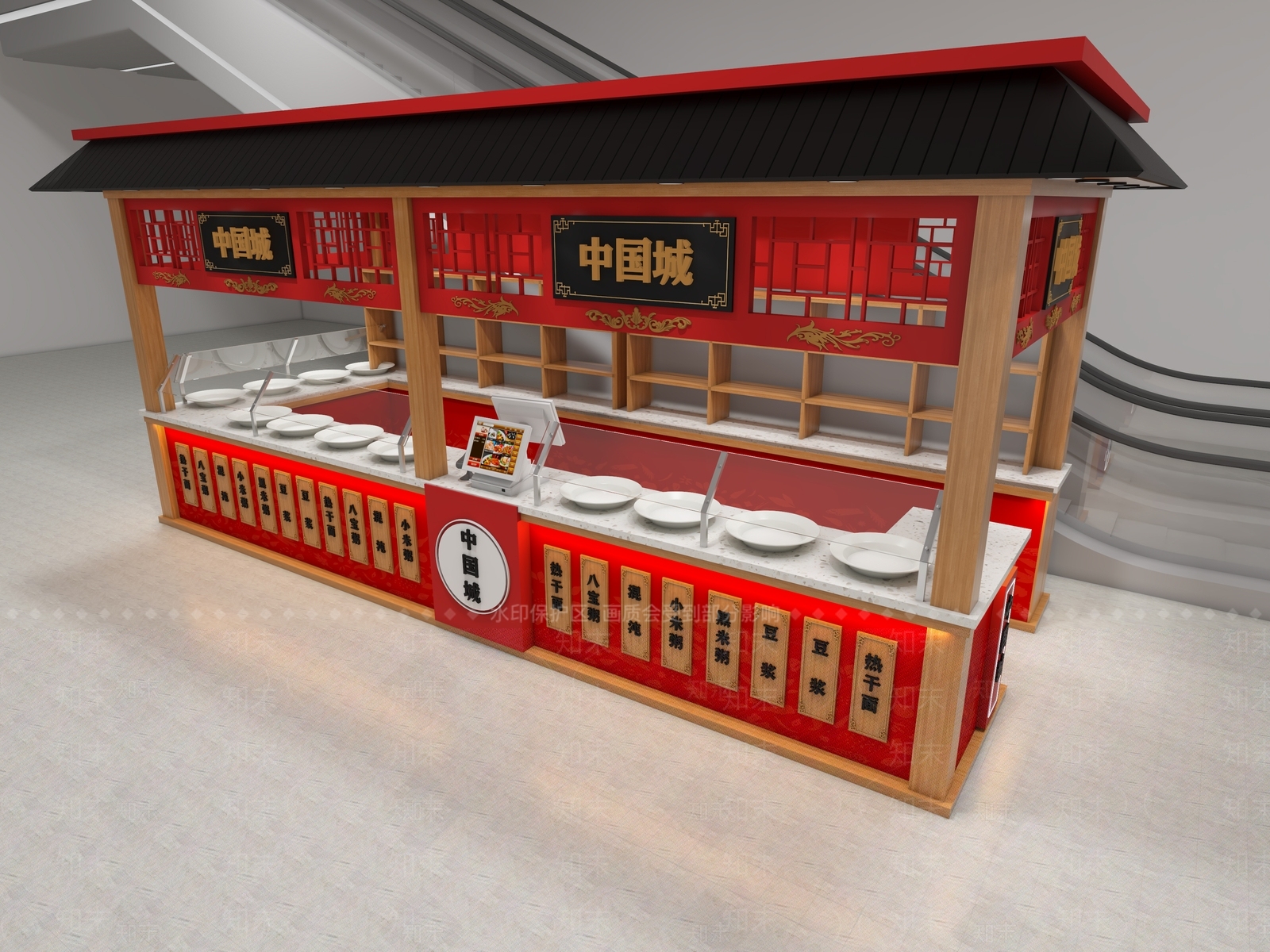 新中式中餐厅3D模型下载【ID:1204608331】