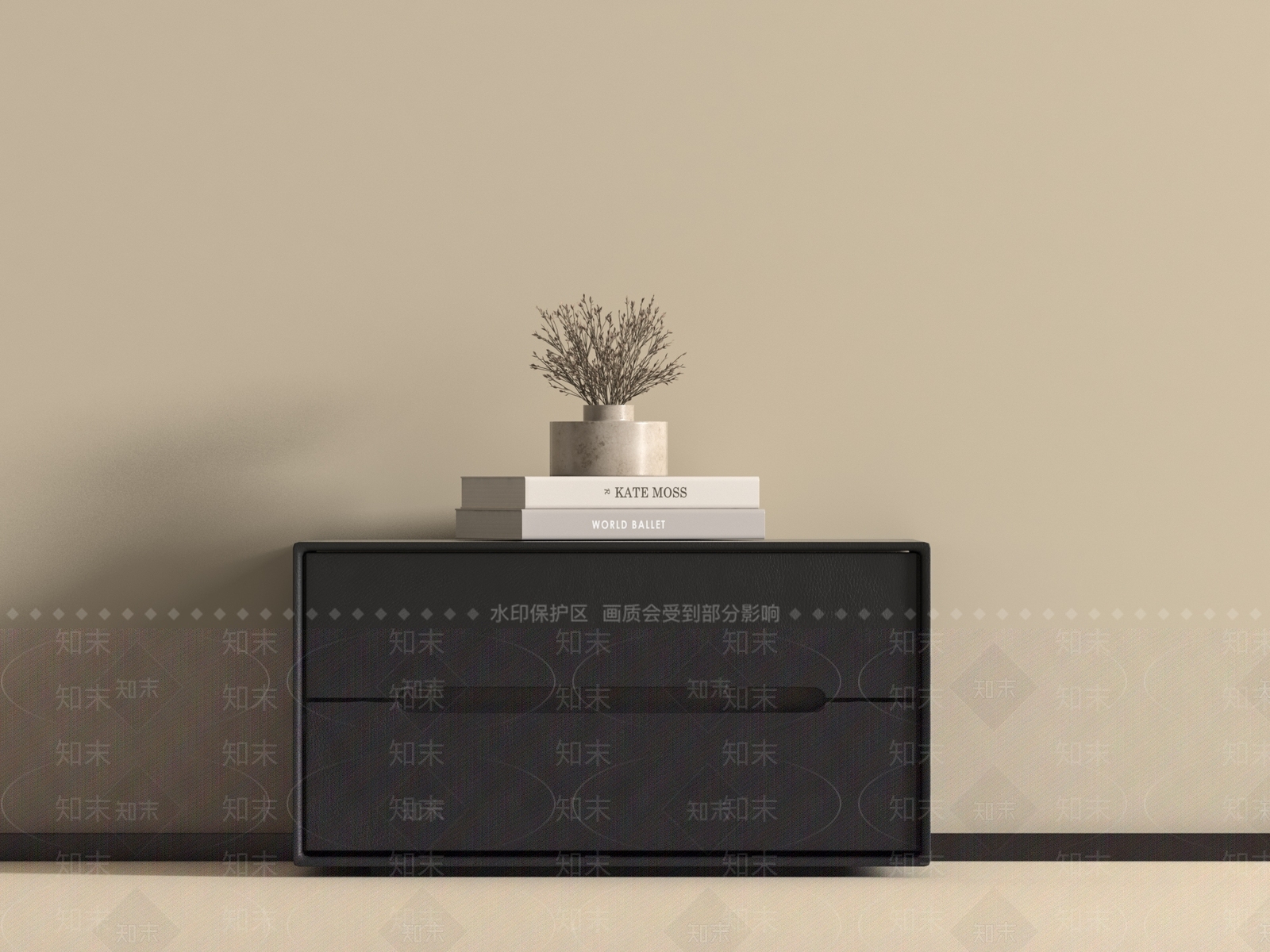 现代意式床头柜3D模型下载【ID:1204608545】