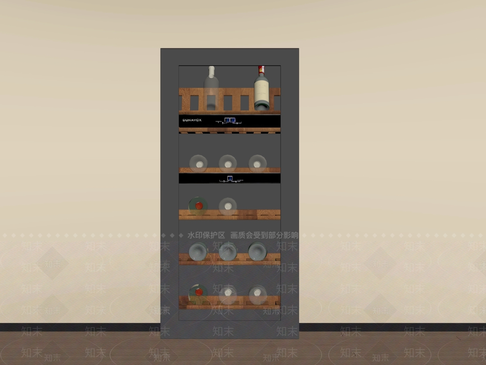 现代酒柜SU模型下载【ID:1204608963】