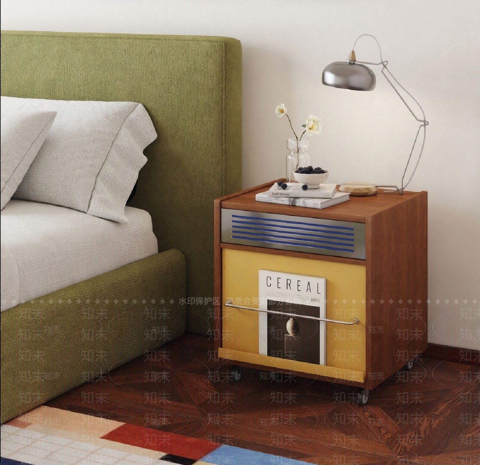 中古床头柜SU模型下载【ID:1204608994】