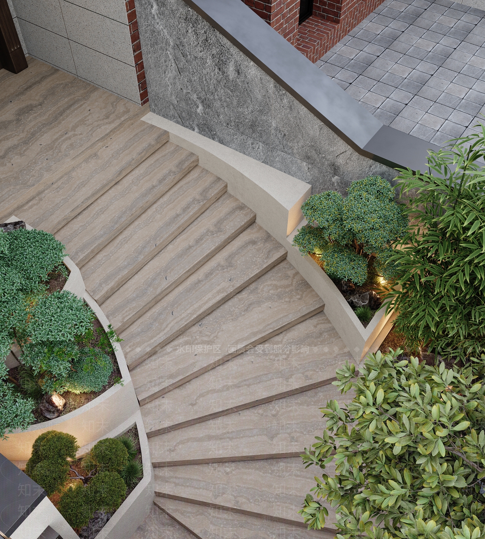 现代简约庭院3D模型下载【ID:1204609895】