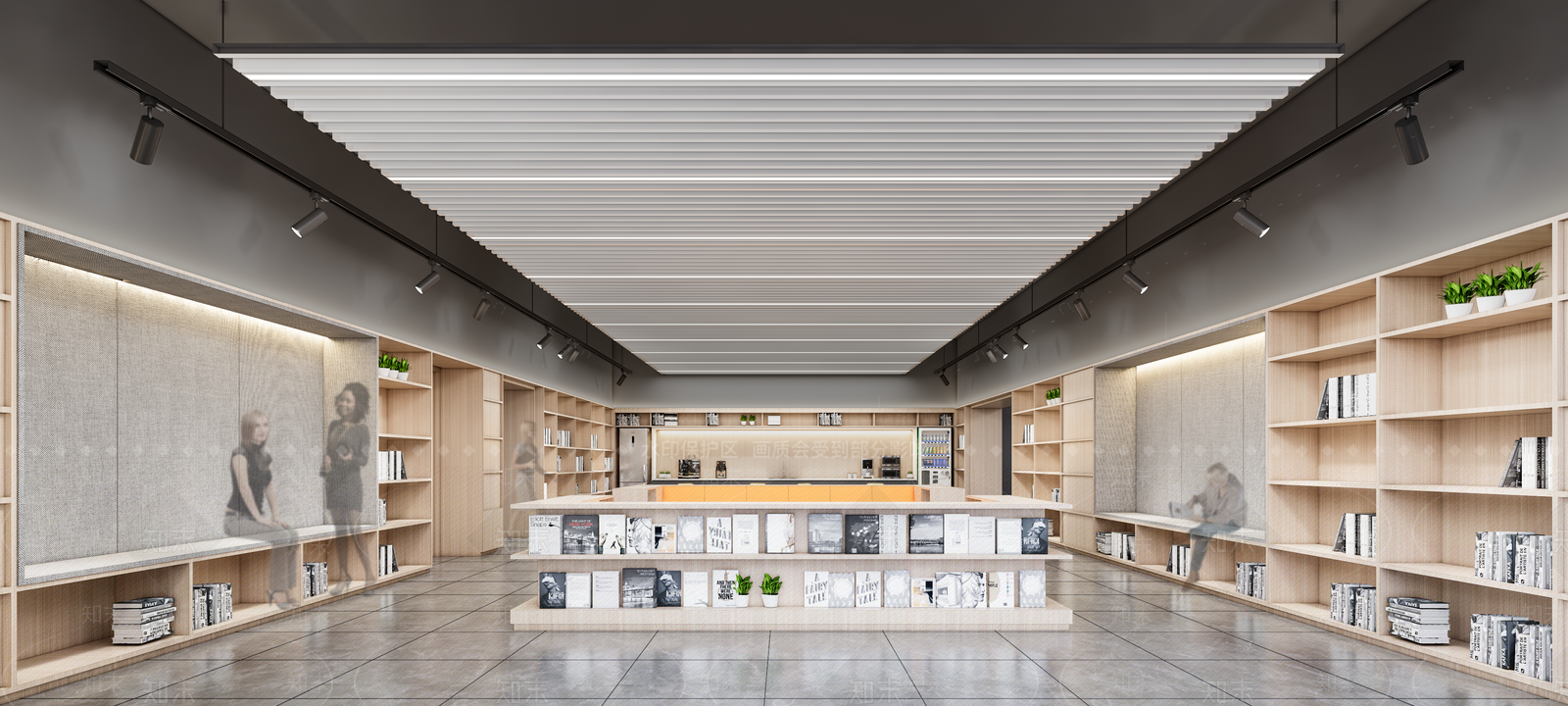 原木简约书店SU模型下载【ID:1204611590】