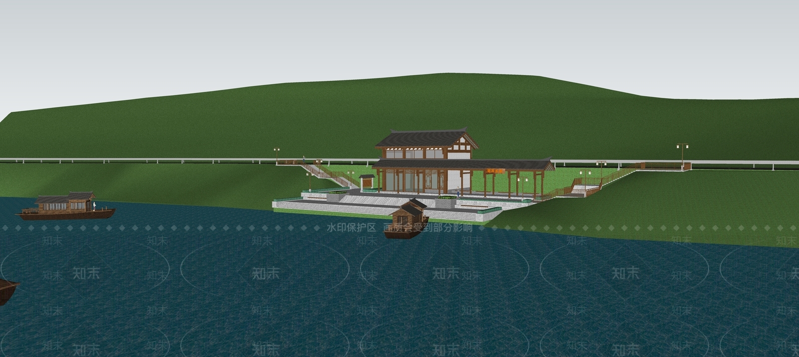 新中式中式其他景观小建筑SU模型下载【ID:1204611736】