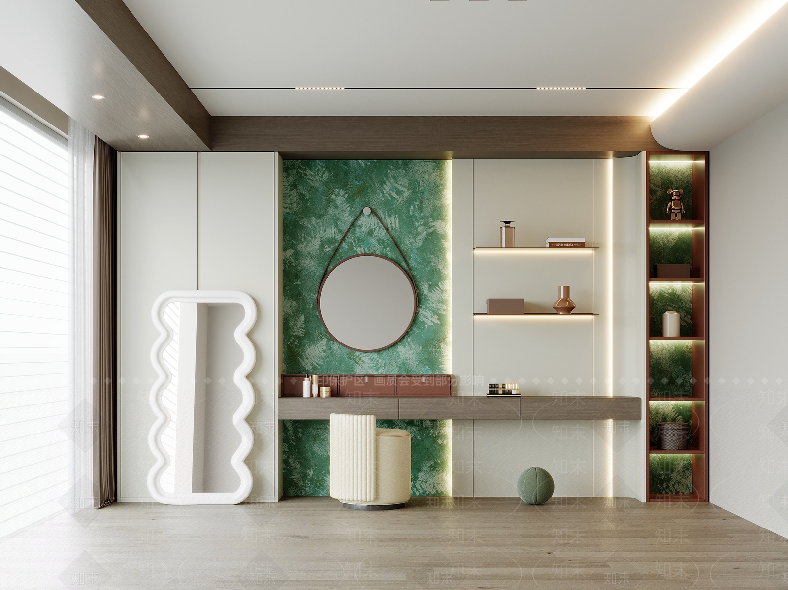 现代梳妆台3D模型下载【ID:1204612019】
