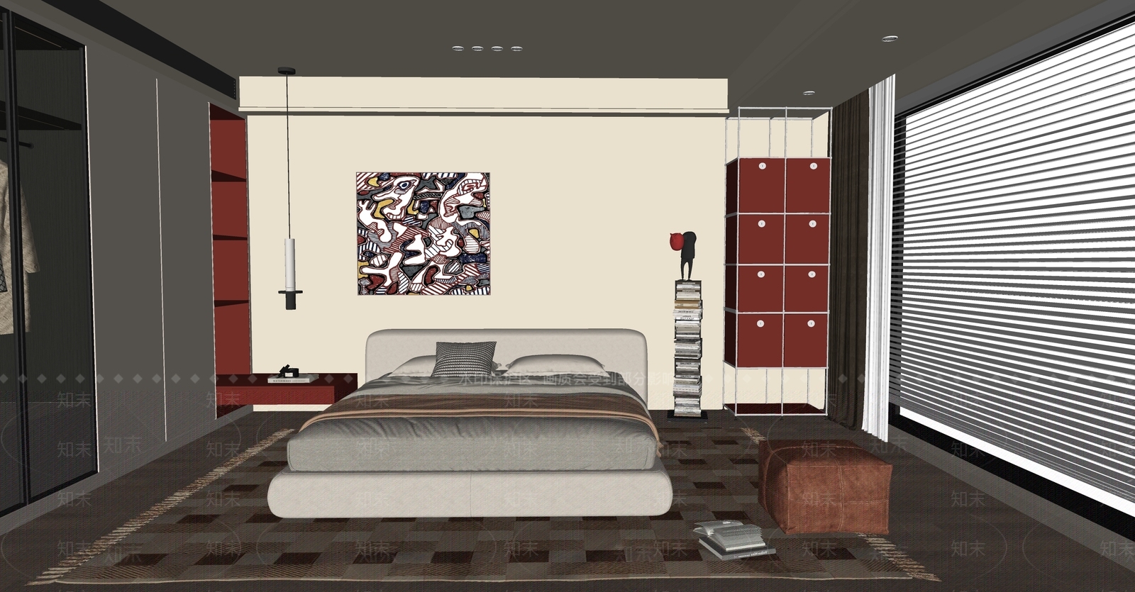 现代家居卧室SU模型下载【ID:1204614691】