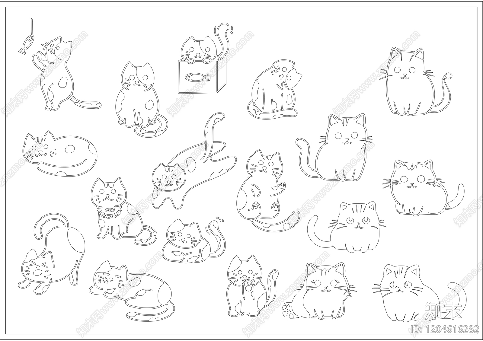 现代极简动物施工图下载【ID:1204616282】