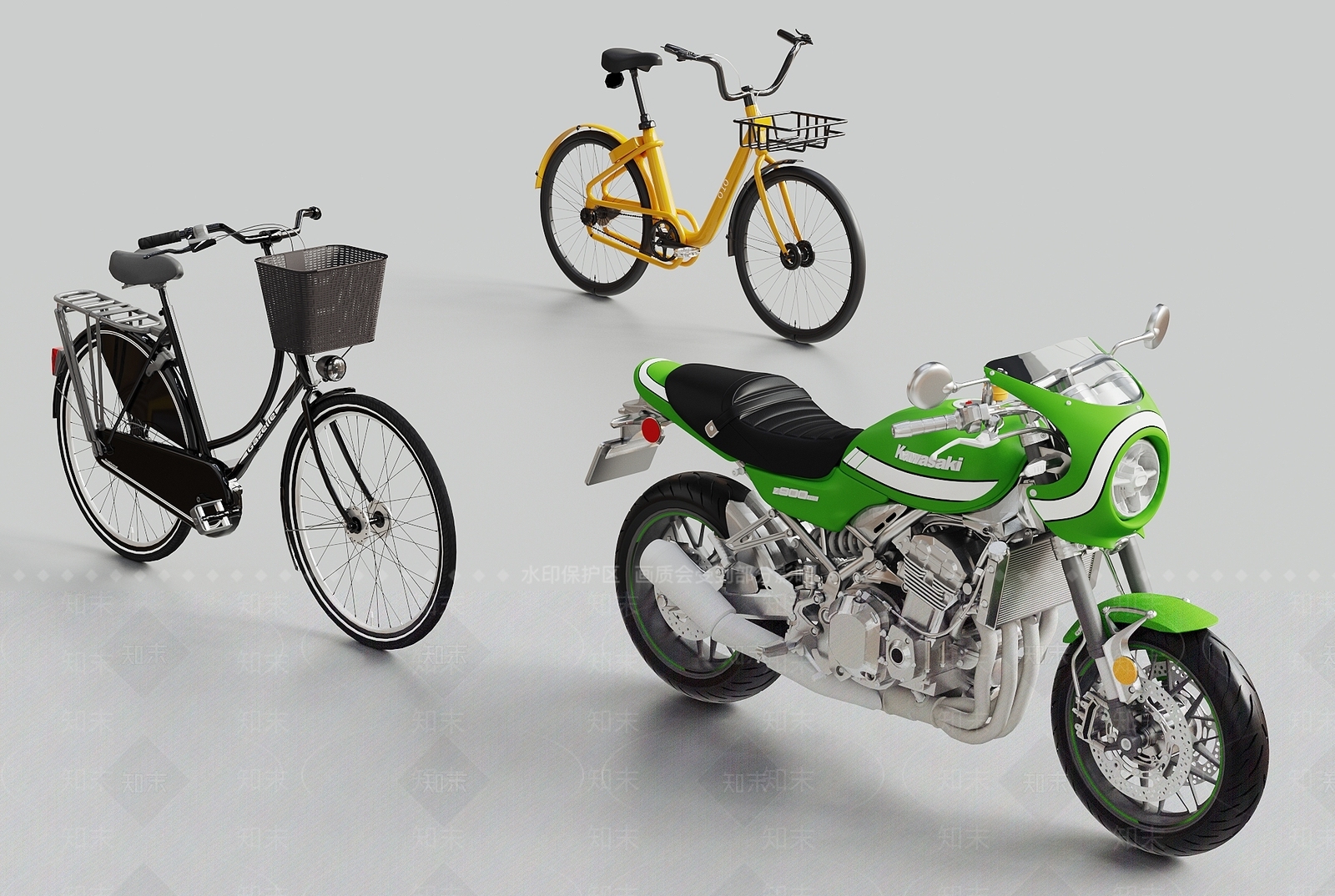 摩托车3D模型下载【ID:1204616803】