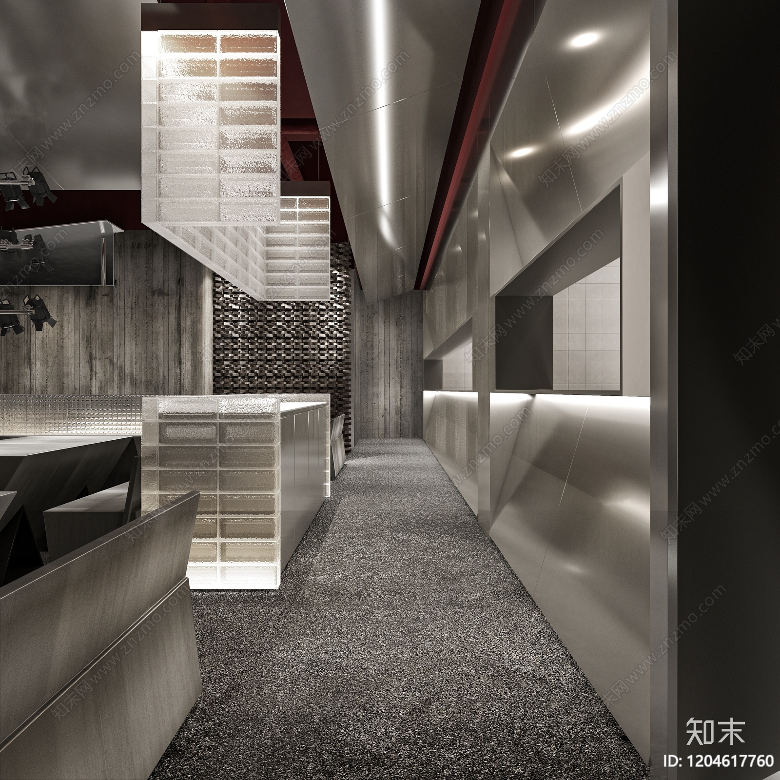 现代中餐厅cad施工图下载【ID:1204617760】