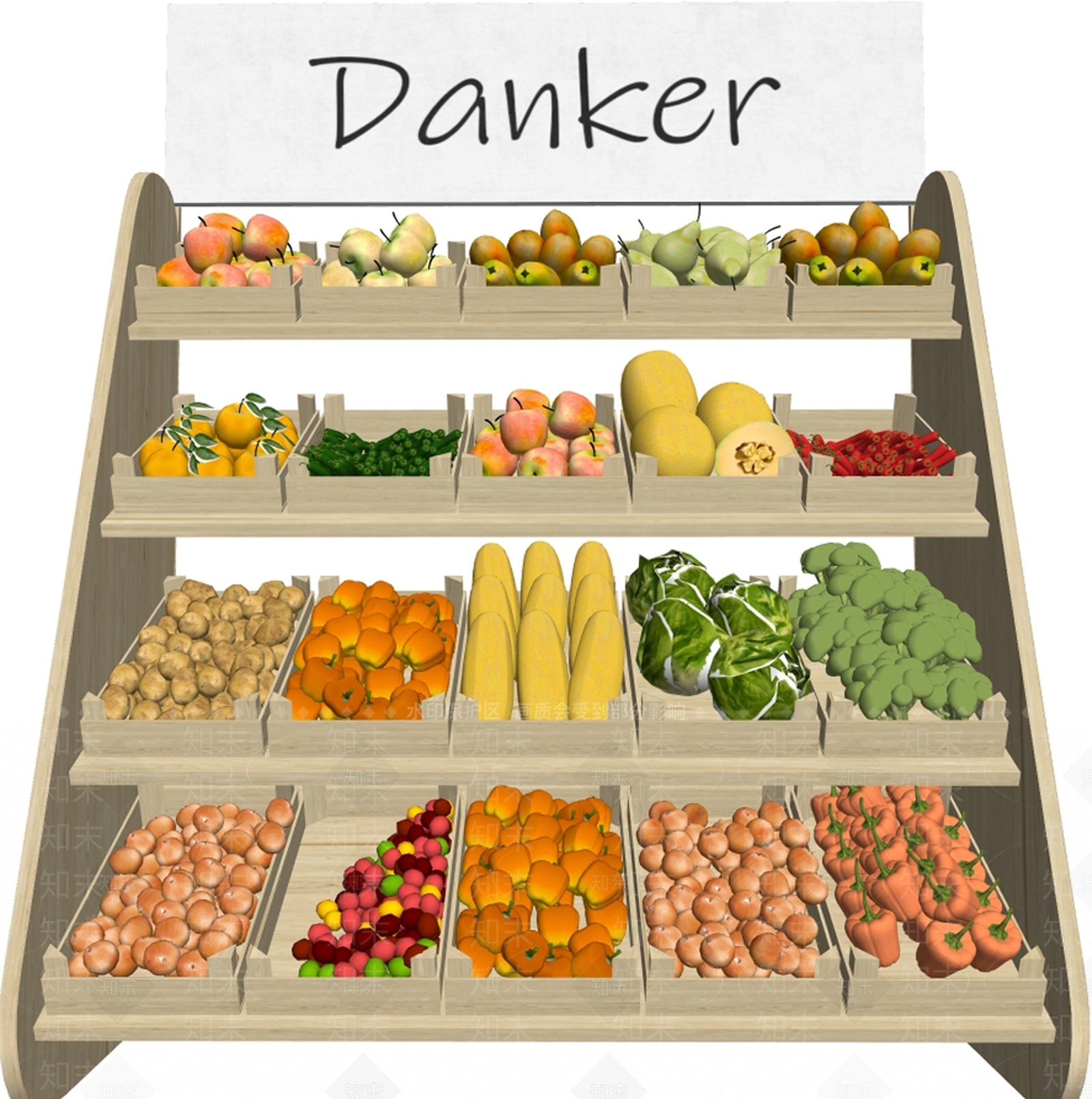 现代水果店SU模型下载【ID:1204617806】