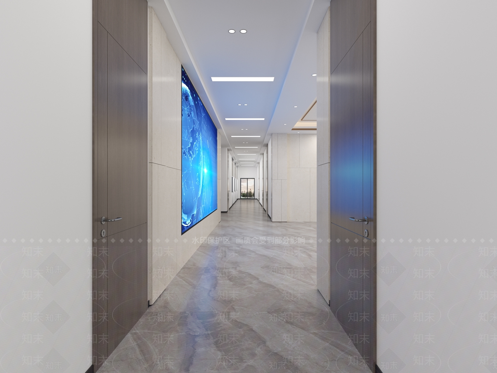 现代办公大厅3D模型下载【ID:1204618453】