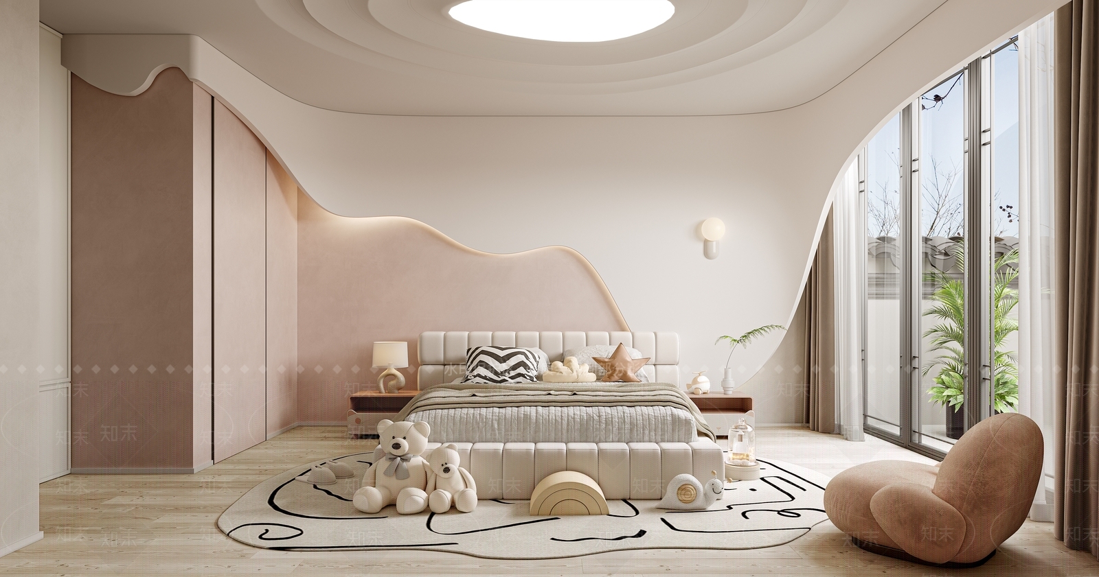 现代女孩房3D模型下载【ID:1204618618】