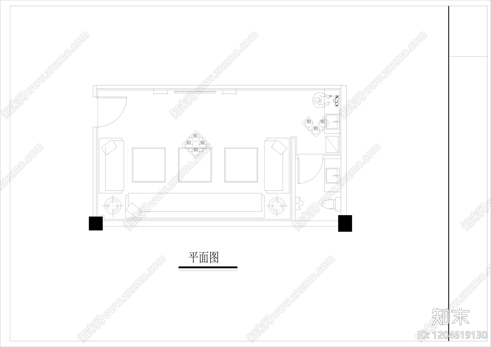 现代KTVcad施工图下载【ID:1204619130】
