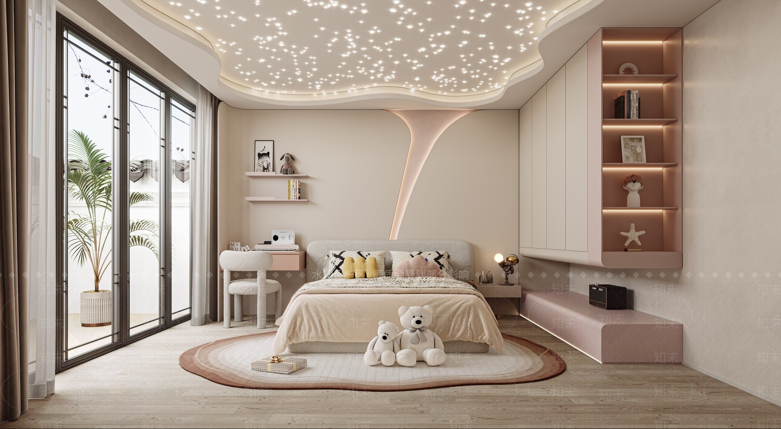 现代女孩房3D模型下载【ID:1204619319】
