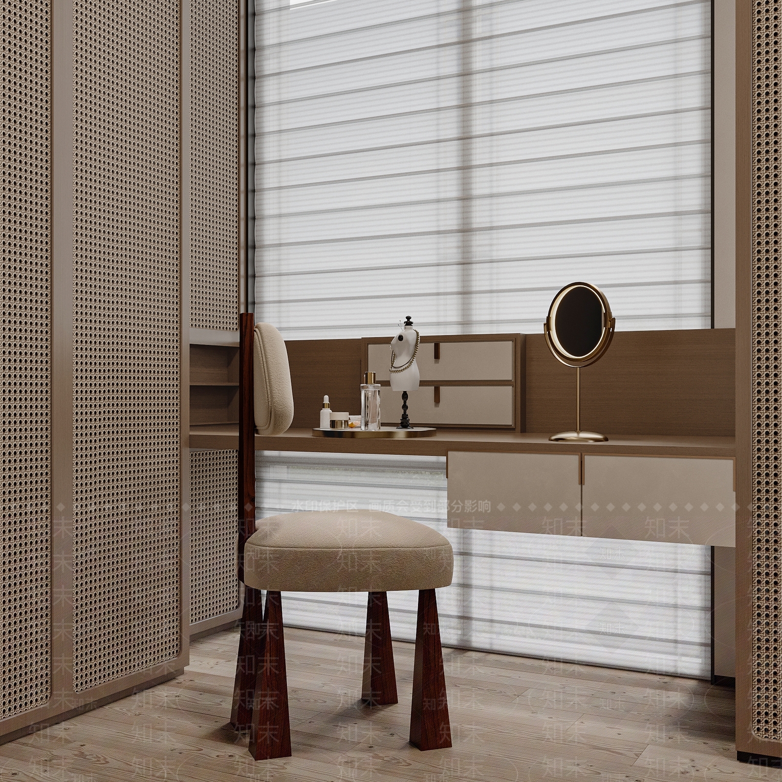 侘寂衣帽间3D模型下载【ID:1204619842】