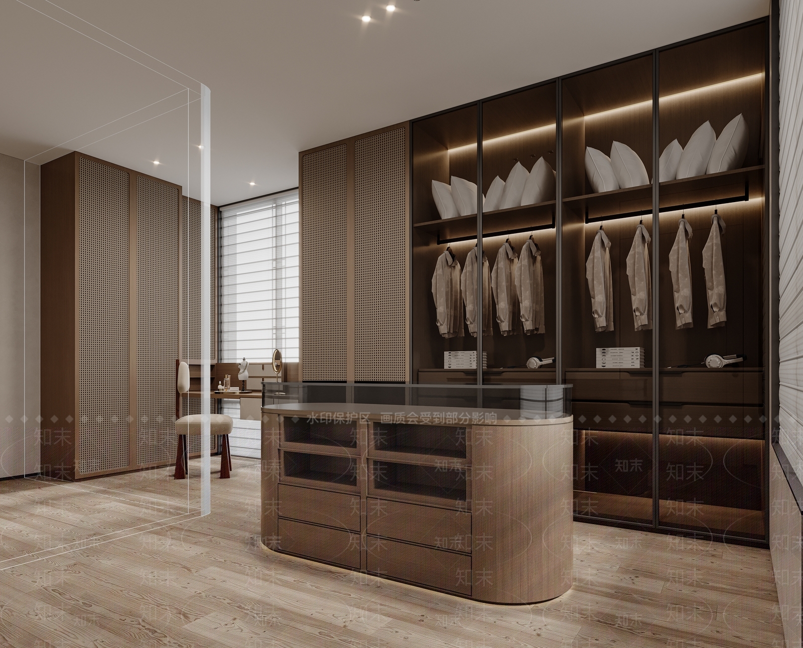侘寂衣帽间3D模型下载【ID:1204619842】