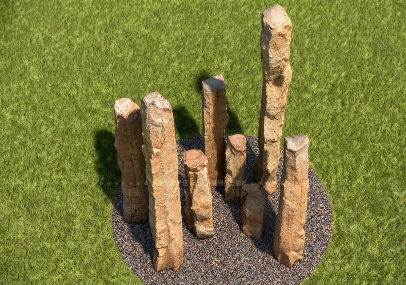 现代侘寂景观石SU模型下载【ID:1204621064】