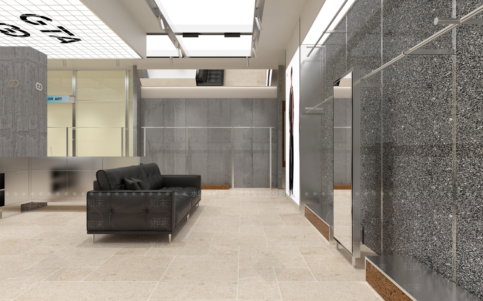 现代工业服装店3D模型下载【ID:1204620966】