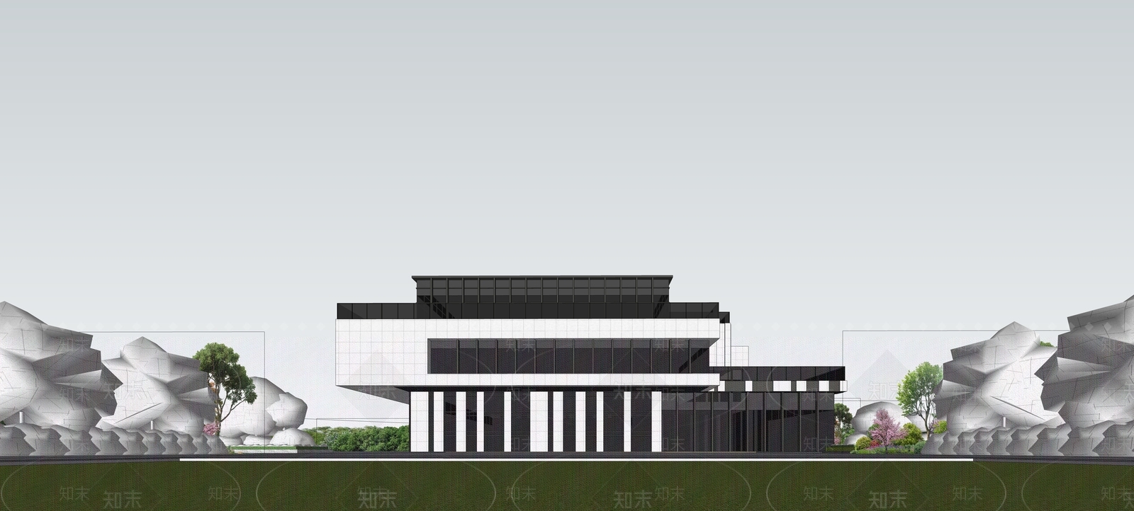 现代简约其他商业建筑SU模型下载【ID:1204621844】