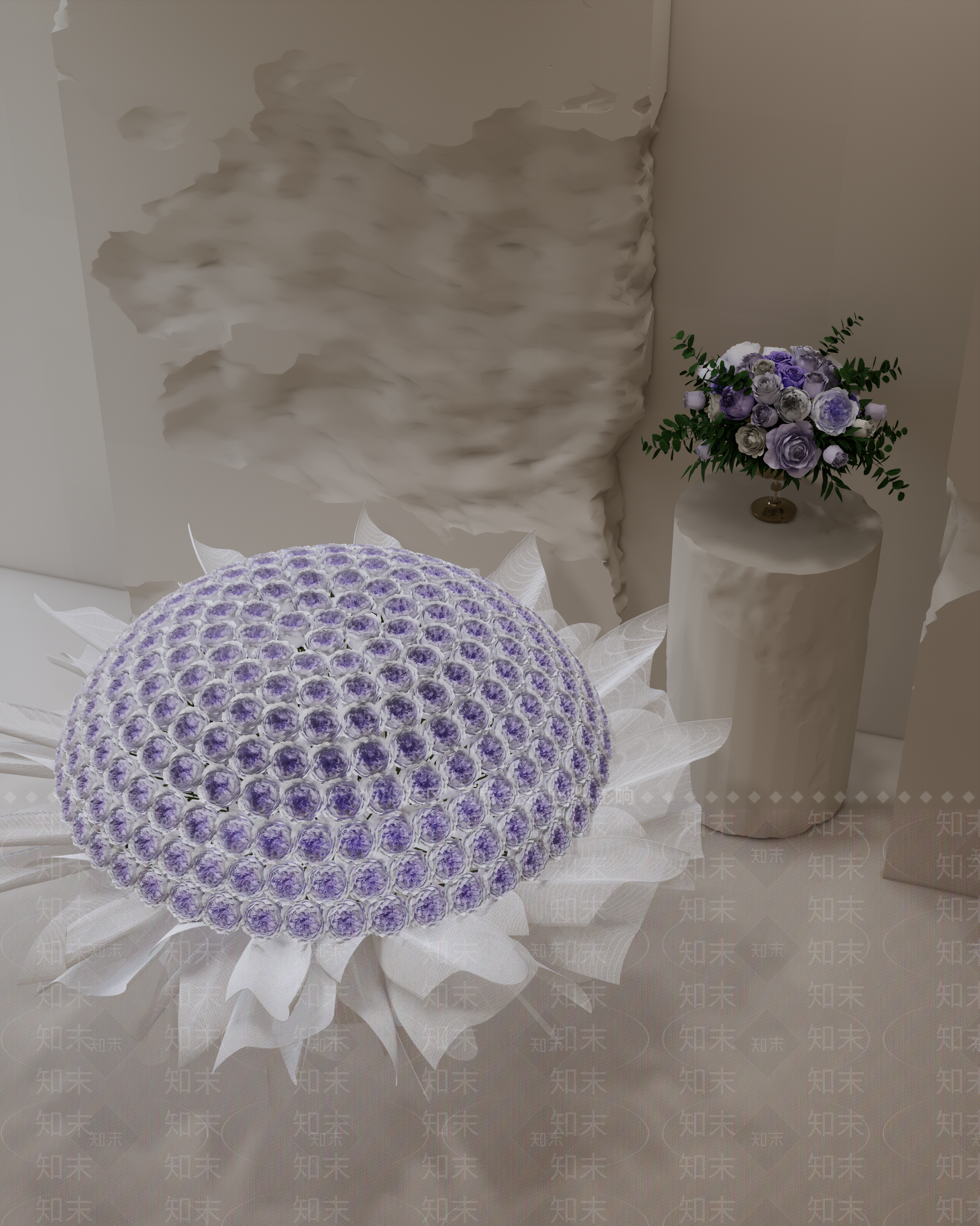 现代法式花艺SU模型下载【ID:1204624027】