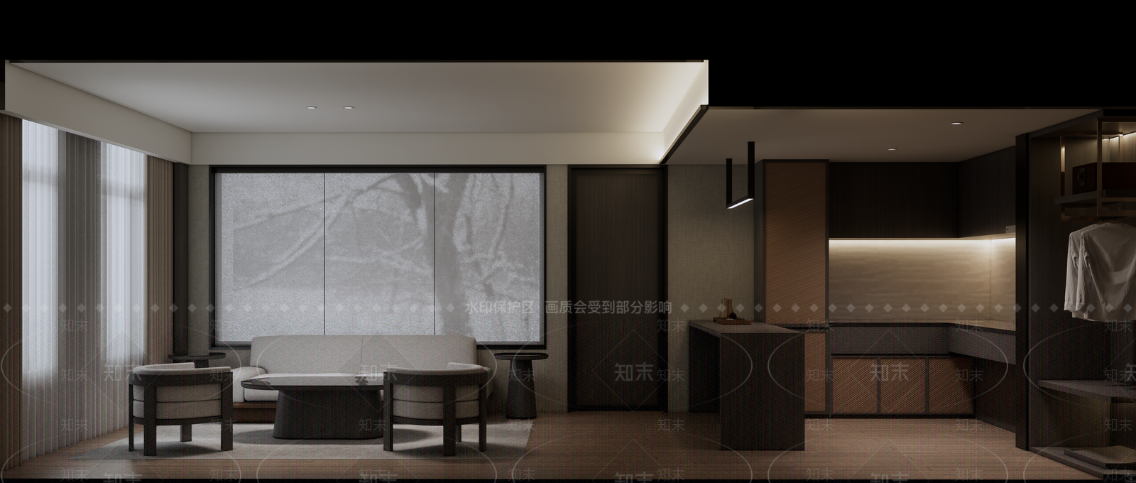 复古侘寂酒店客房SU模型下载【ID:1204624449】