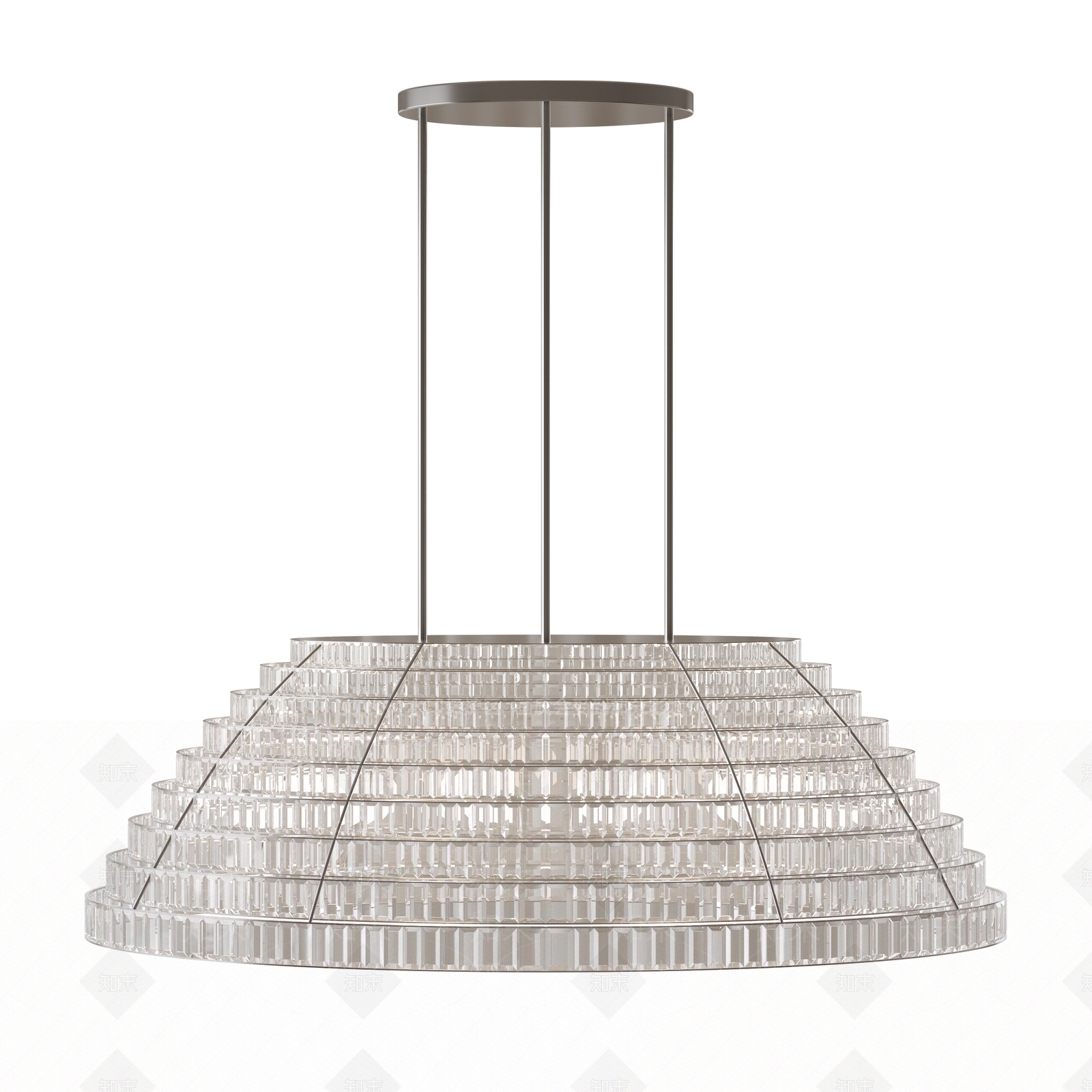 现代轻奢水晶吊灯3D模型下载【ID:1204626431】