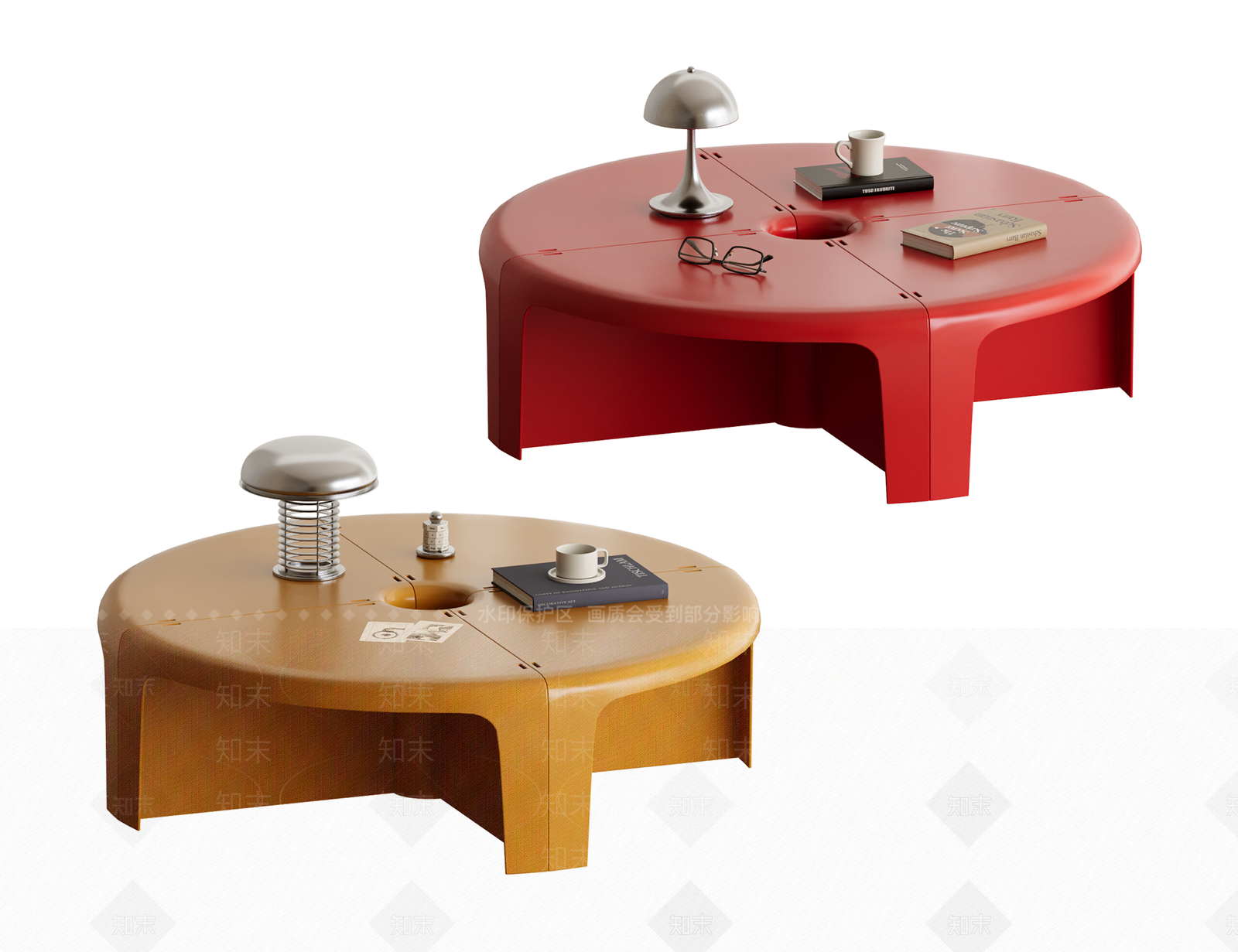复古法式茶几SU模型下载【ID:1204635981】