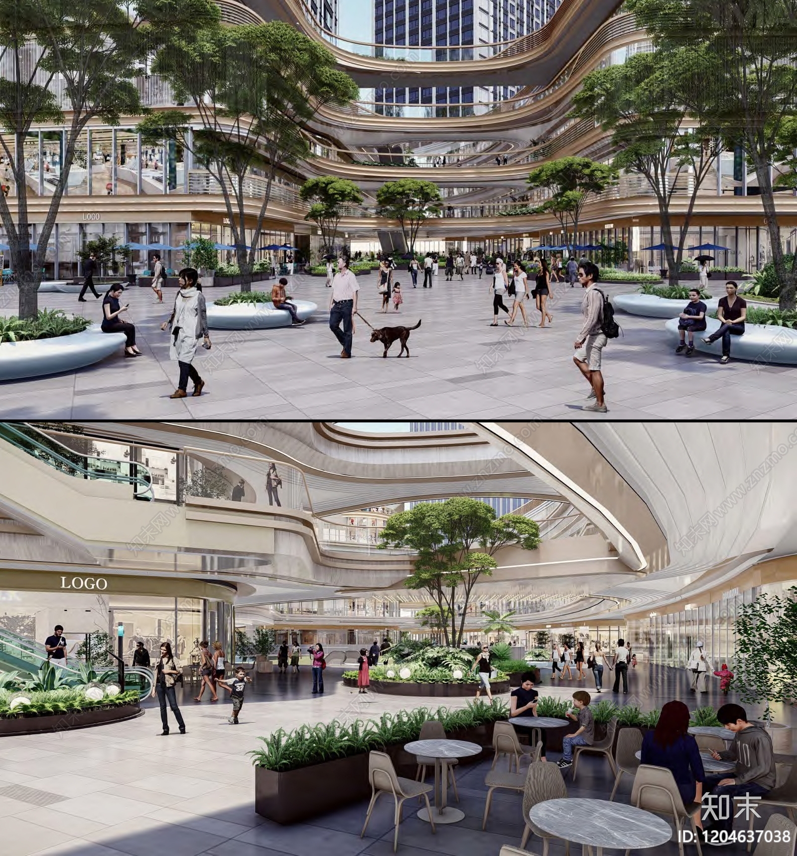 现代商业综合体景观下载【ID:1204637038】