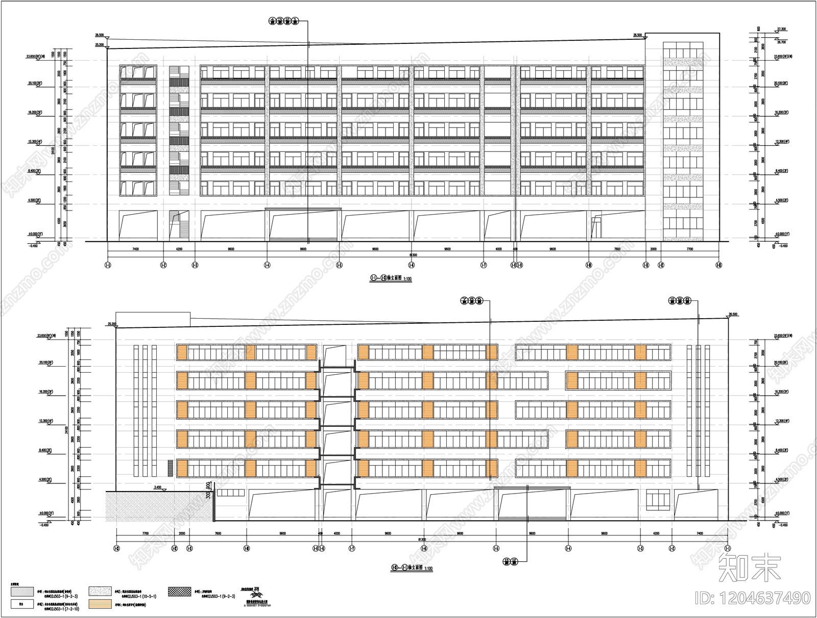 现代学校建筑cad施工图下载【ID:1204637490】