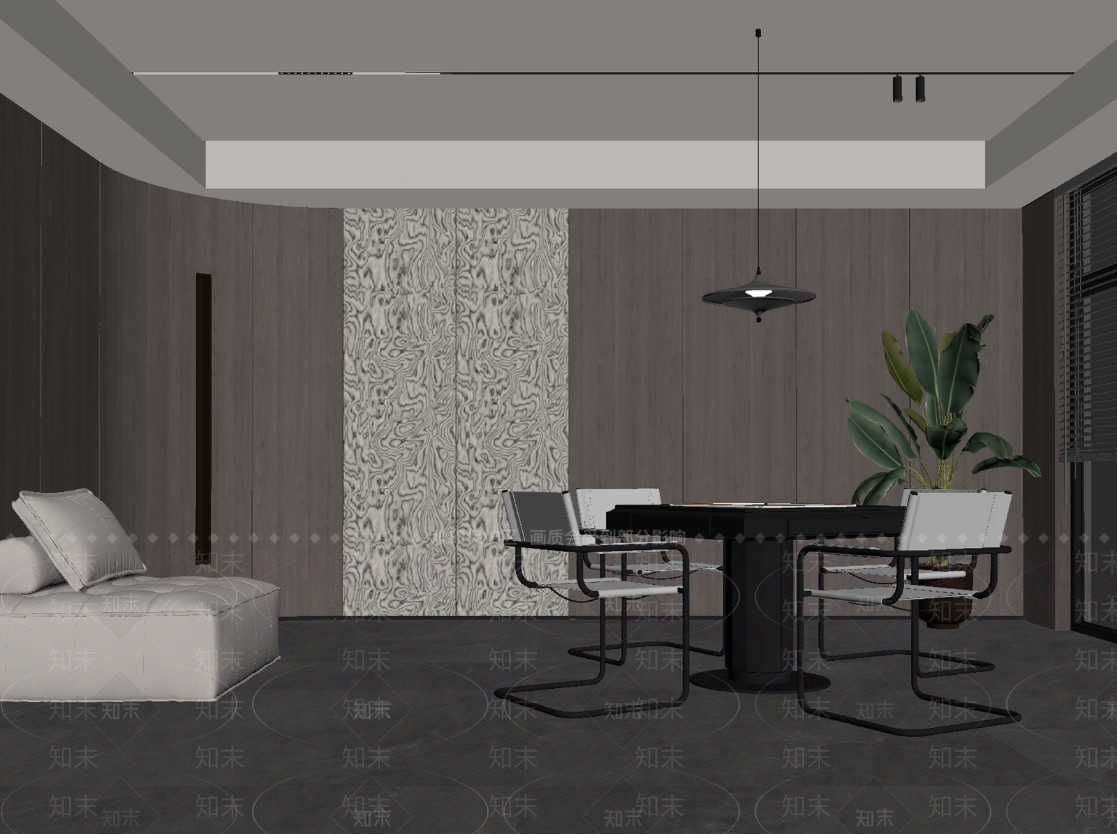 意式棋牌室SU模型下载【ID:1204639646】