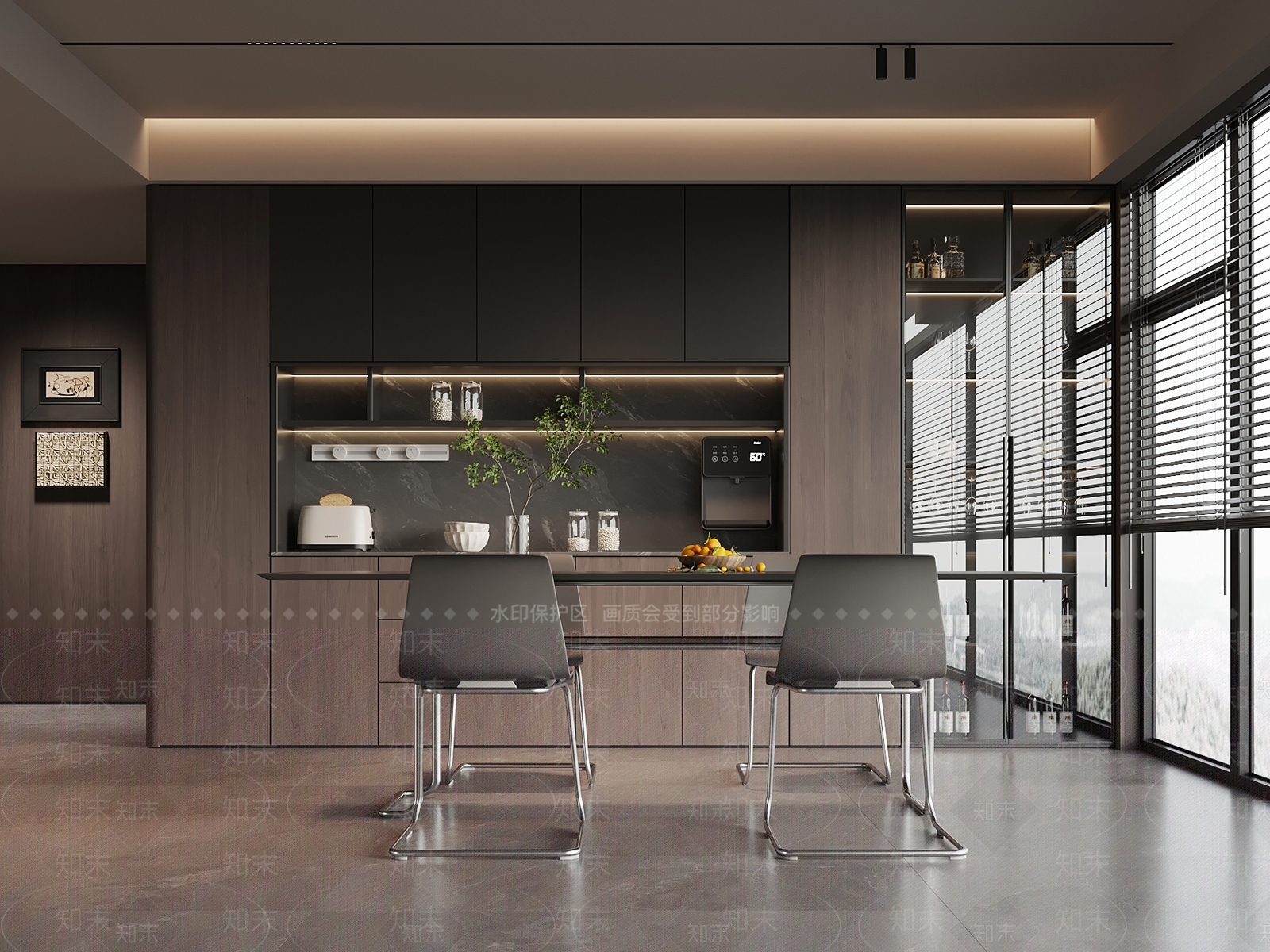 意式家居餐厅3D模型下载【ID:1204640247】